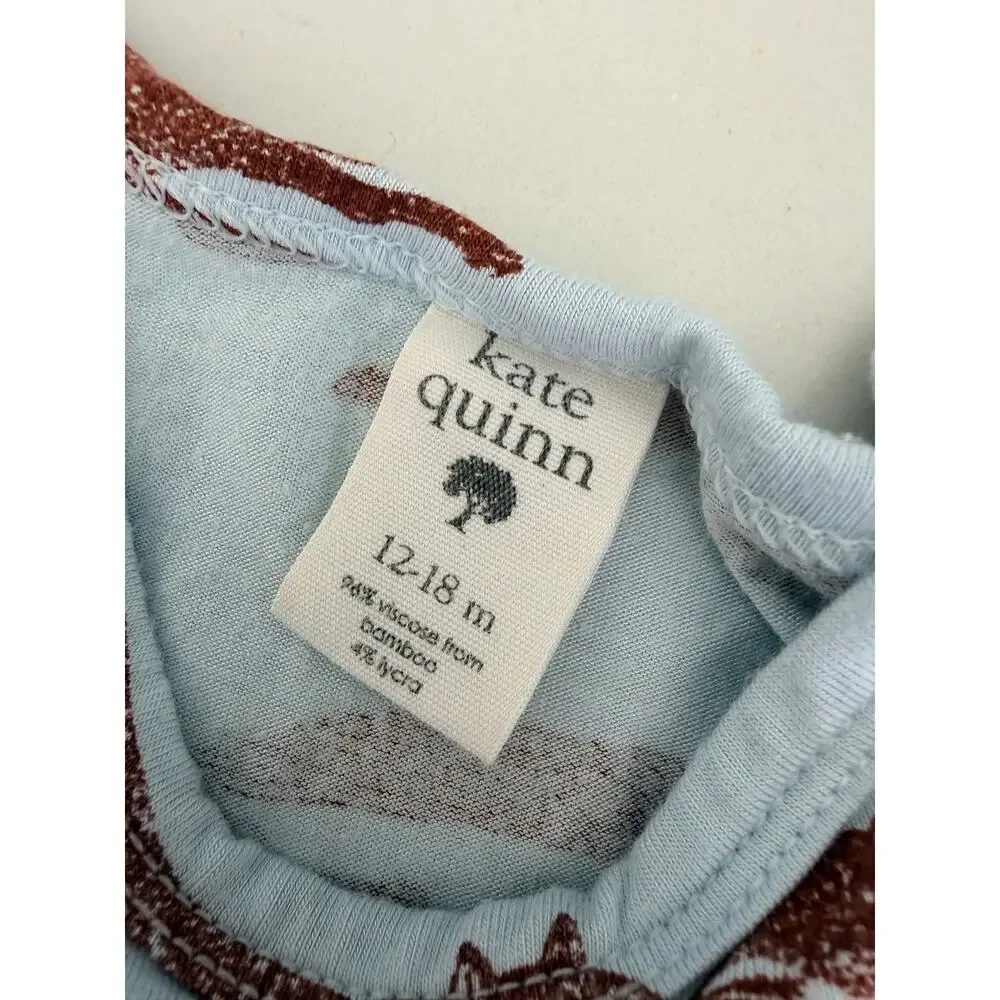 Kate Quinn Organic Bamboo Fox Print Baby Bodysuit